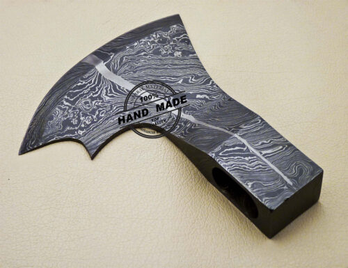 Blank Head Damascus Tomahawk Axe Custom Handmade Damascus Steel Axe 1649 - Image 5