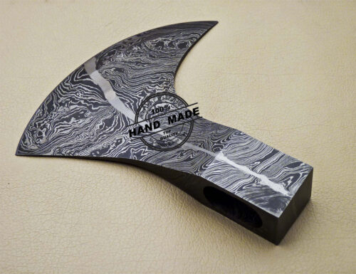 Blank Head Damascus Tomahawk Axe Custom Handmade Damascus Steel Axe 1648 - Image 6