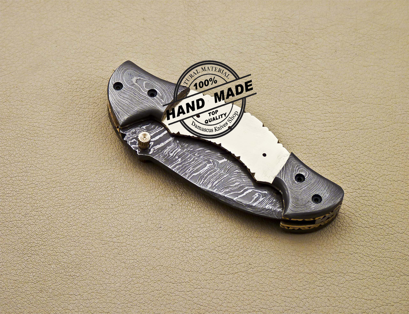 Blank Blade Damascus Folding Knife Custom Handmade Knife