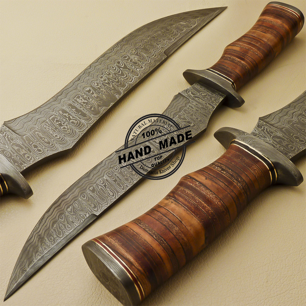 Damascus Bowie Knife