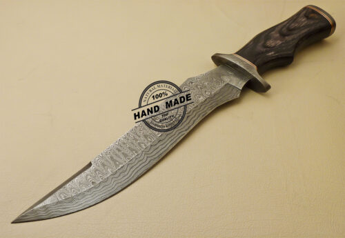 Rody Stan Custom Handmade Damascus Steel Hunting Bowie Knife 1656 - Image 3