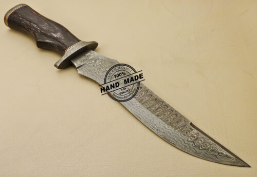 Rody Stan Custom Handmade Damascus Steel Hunting Bowie Knife 1656 - Image 5