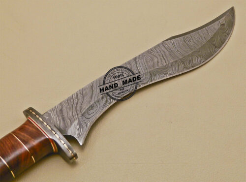 Fixed Blade Damascus Bowie Knife Custom Handmade Damascus Steel Knife 1659 - Image 6
