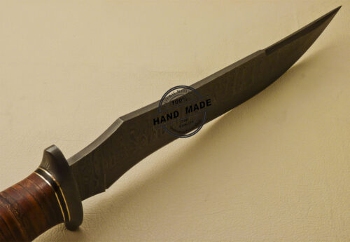 Rody Stan Beautiful Custom Handmade Damascus Bowie Knife 1654 - Image 7