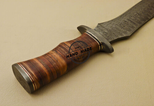 Rody Stan Beautiful Custom Handmade Damascus Bowie Knife 1654 - Image 8