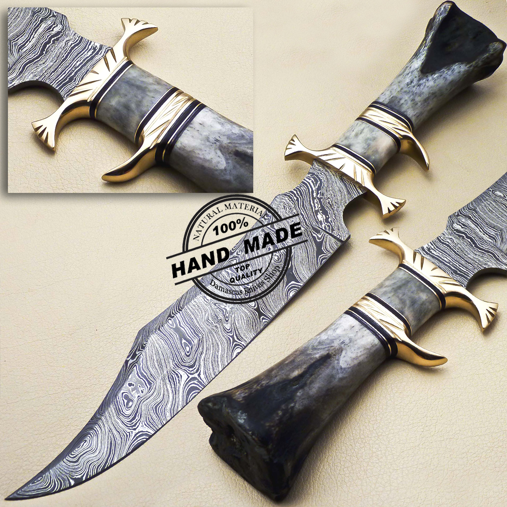 Damascus Bowie Knife