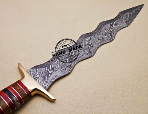 New Damascus Dagger Knife Custom Handmade Damascus Steel Knife 1666 - Image 6