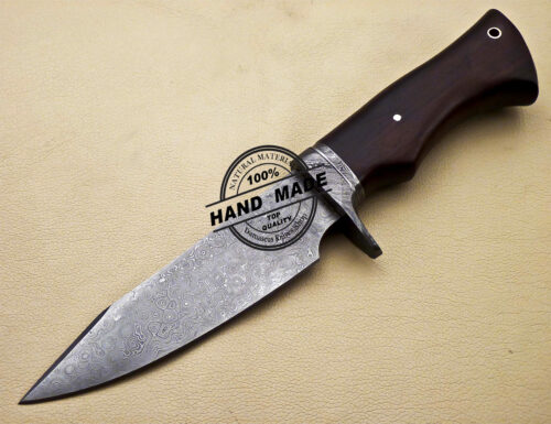 Damascus Skinner Knife Fixed Blade Custom Handmade Damascus Steel 1663 - Image 3