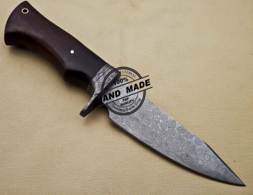 Damascus Skinner Knife Fixed Blade Custom Handmade Damascus Steel 1663 - Image 4