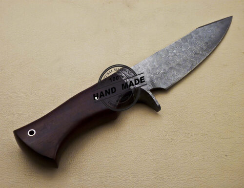 Damascus Skinner Knife Fixed Blade Custom Handmade Damascus Steel 1663 - Image 5