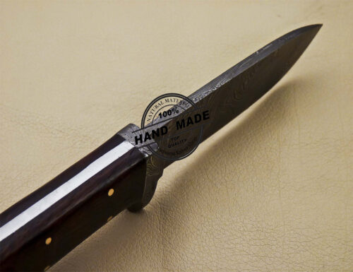 Damascus Skinner Knife Custom Handmade Damascus Steel Knife 1660 - Image 4