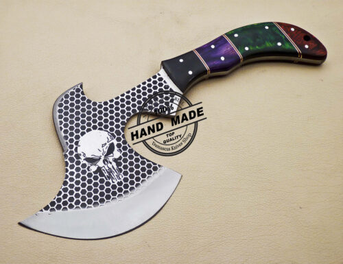 Camping Hatchet Knife Custom Handmade Stainless Steel Hunting Hatchet Knife 1672 - Image 3