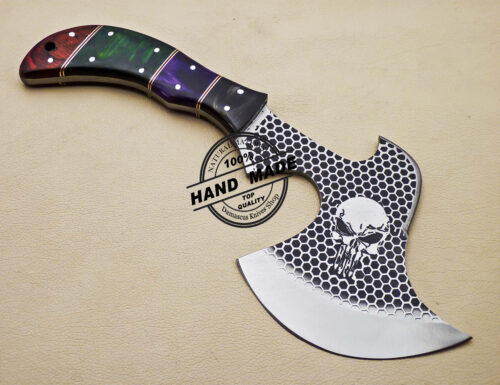 Camping Hatchet Knife Custom Handmade Stainless Steel Hunting Hatchet Knife 1672 - Image 4
