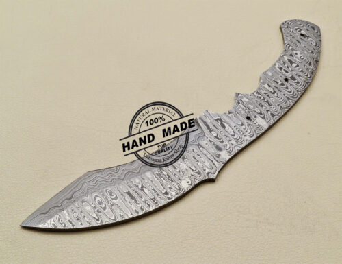 Mini Damascus Kukuri Blank Blade Knife Custom Handmade Skinner Knife 1674 - Image 4