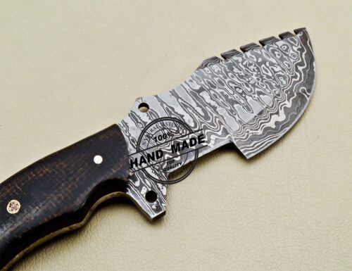 Damascus Tracker Knife Custom Handmade Damascus Steel Knife 1673 - Image 4