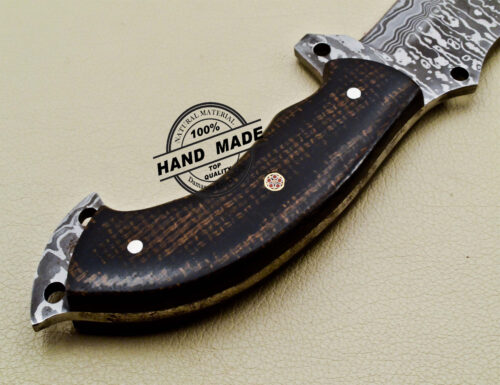 Damascus Tracker Knife Custom Handmade Damascus Steel Knife 1673 - Image 6