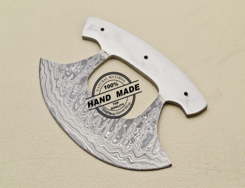 Damascus ULU Blank Blade Kitchen Knife Custom Handmade Knife 1675 - Image 3