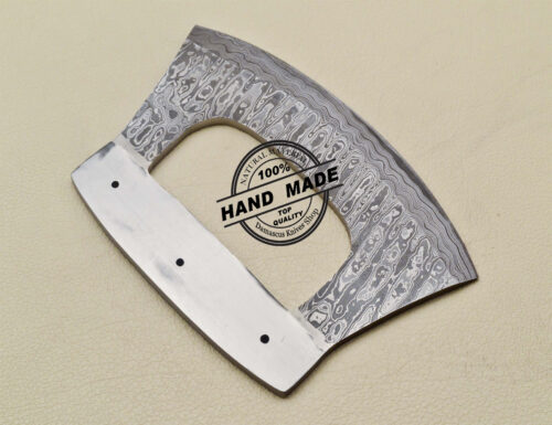 Damascus ULU Blank Blade Kitchen Knife Custom Handmade Knife 1676 - Image 3