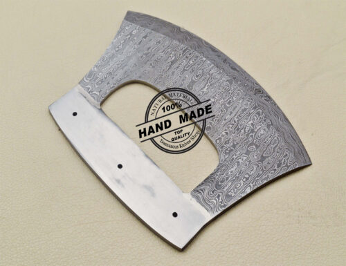 Damascus ULU Blank Blade Kitchen Knife Custom Handmade Knife 1677 - Image 4