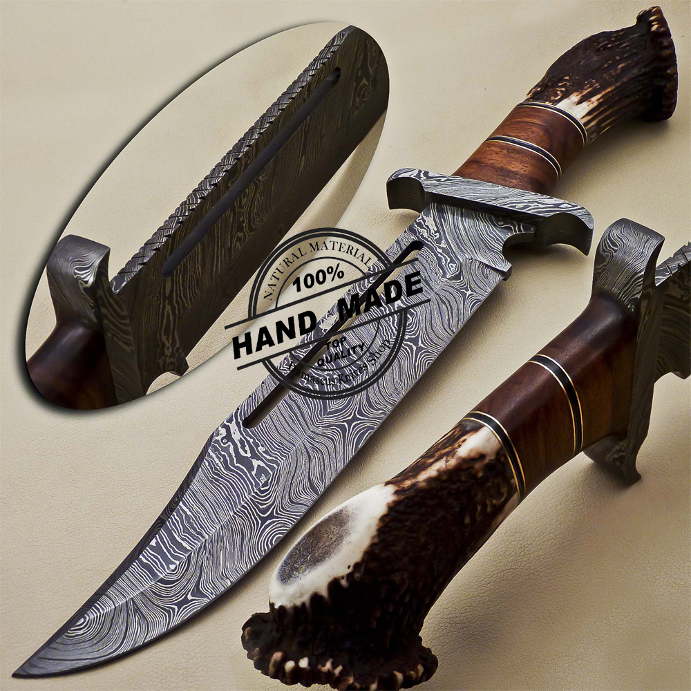 Damascus Bowie Knife