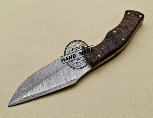 Damascus Skinner Knife Custom Handmade Damascus Steel Knife 1679 - Image 3