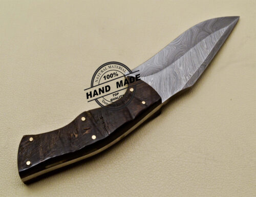 Damascus Skinner Knife Custom Handmade Damascus Steel Knife 1679 - Image 5