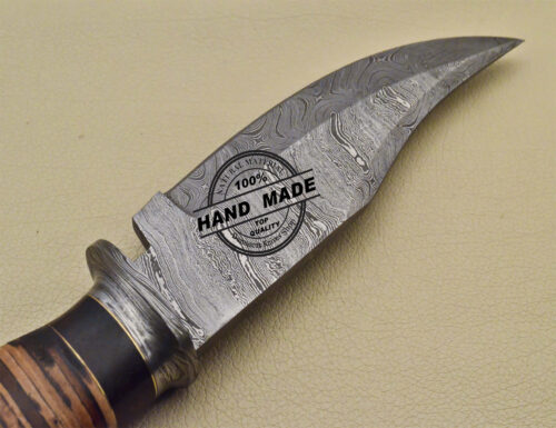 Damascus Skinner Knife Fixed Blade Handmade Damascus Steel Knife 1678 - Image 3