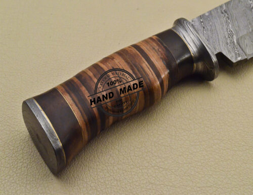 Damascus Skinner Knife Fixed Blade Handmade Damascus Steel Knife 1678 - Image 5