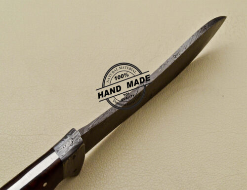 Spey Point Damascus Skinner Knife Custom Handmade Damascus Steel Skinner Knife 1681 - Image 4