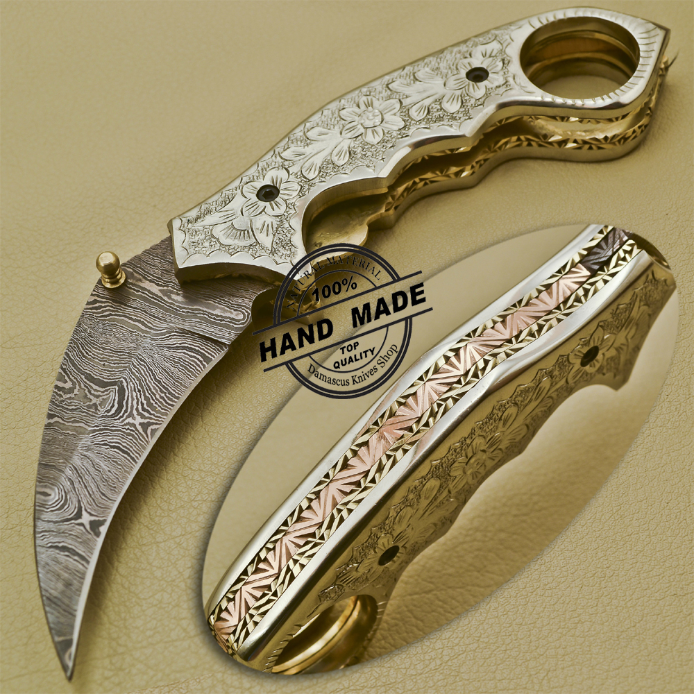 Damascus Karambit Folding