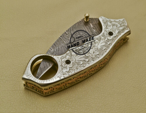 Damascus Karambit Folding Knife Custom Handmade Damascus Steel Pocket Knife 1684 - Image 2