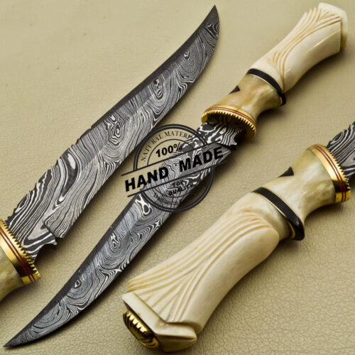 Fancy Damascus Bowie Knife