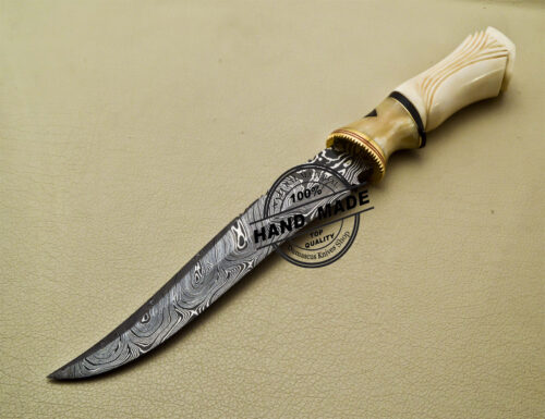 Fancy Damascus Bowie Knife Fixed Blade Handmade Damascus Steel Knife 1696 - Image 3