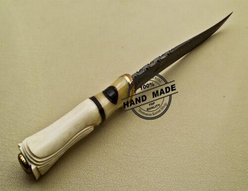 Fancy Damascus Bowie Knife Fixed Blade Handmade Damascus Steel Knife 1696 - Image 9