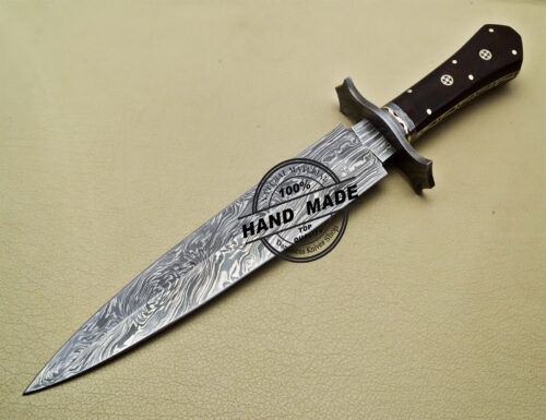 Damascus Dagger Knife Custom Handmade Damascus Steel Hunting Dagger Knife 1693 - Image 3