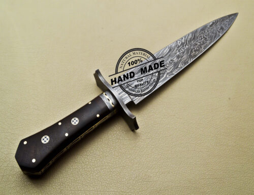 Damascus Dagger Knife Custom Handmade Damascus Steel Hunting Dagger Knife 1693 - Image 4