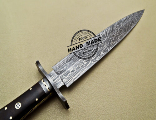 Damascus Dagger Knife Custom Handmade Damascus Steel Hunting Dagger Knife 1693 - Image 5