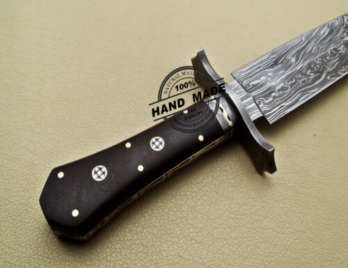 Damascus Dagger Knife Custom Handmade Damascus Steel Hunting Dagger Knife 1693 - Image 6