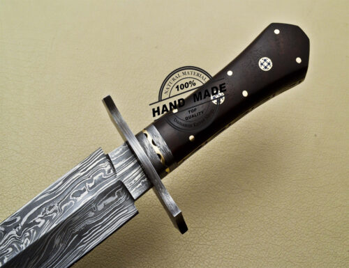 Damascus Dagger Knife Custom Handmade Damascus Steel Hunting Dagger Knife 1693 - Image 8