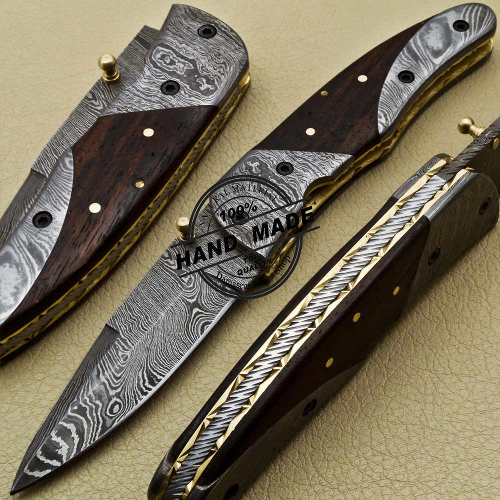 Damascus Folding Knife