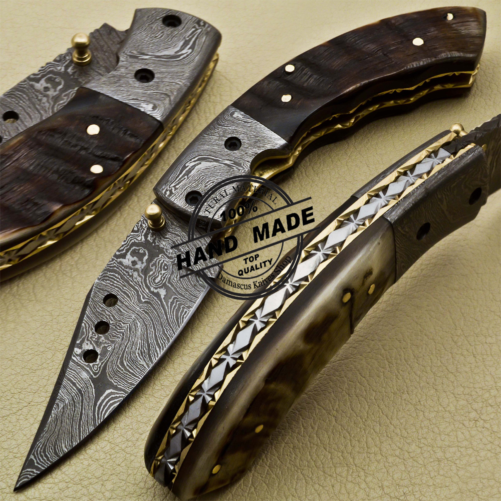 Damascus Folding Knife