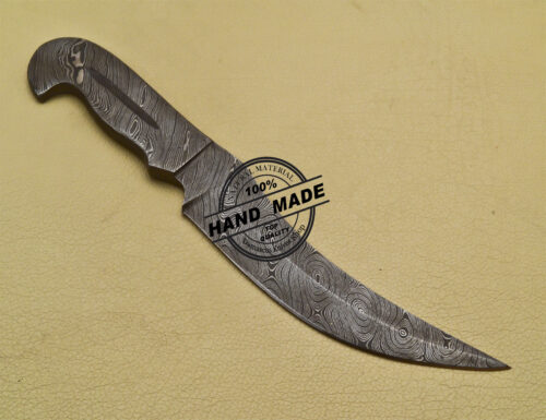 Full Damascus Skinner Knife Custom Handmade Damascus Steel Knife 1690 - Image 4