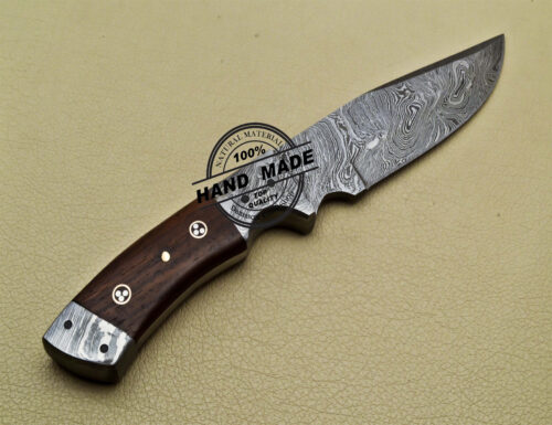 Damascus Skinner Knife Custom Handmade Damascus Steel Hunting Knife 1692 - Image 5