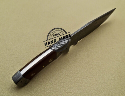 Damascus Skinner Knife Custom Handmade Damascus Steel Hunting Knife 1692 - Image 7
