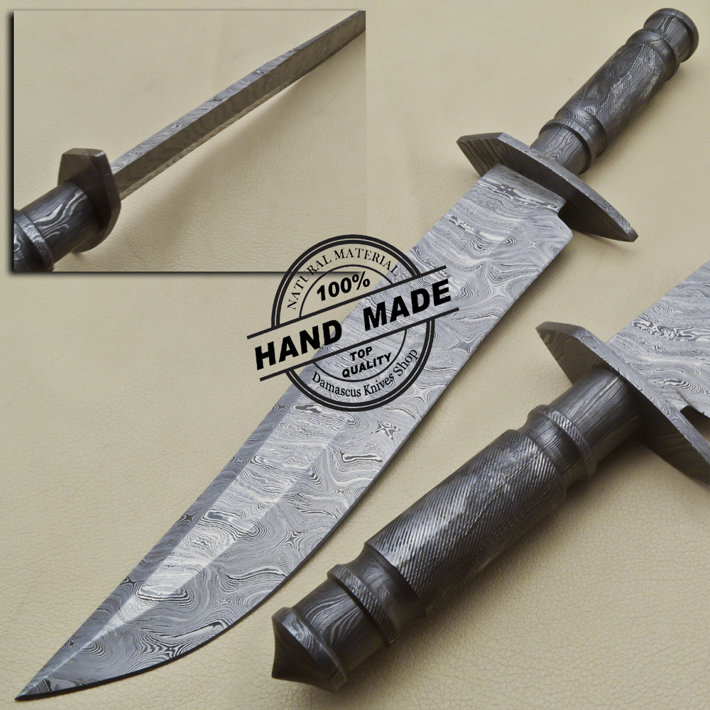 Damascus Bowie Knife