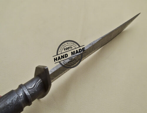 Full Damascus Bowie Knife Custom Handmade Damascus Steel Hunting Outdoor Knife 1904 - Image 6