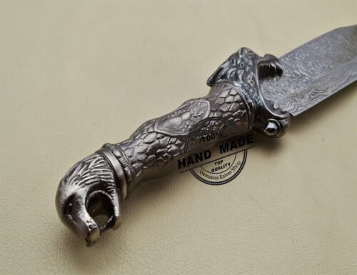 Damascus Bowie Knife Custom Handmade Damascus Knife 1905 - Image 8