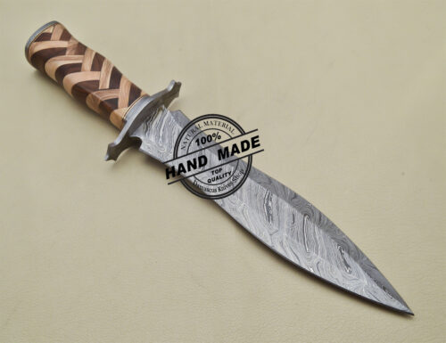 Damascus Dagger Knife Custom Handmade Damascus Steel Knife 1903 - Image 3
