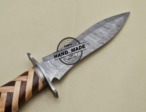 Damascus Dagger Knife Custom Handmade Damascus Steel Knife 1903 - Image 4