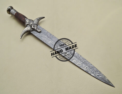 Damascus Dagger Knife Custom Handmade Damascus Steel Hunting Dagger Knife 1902 - Image 4